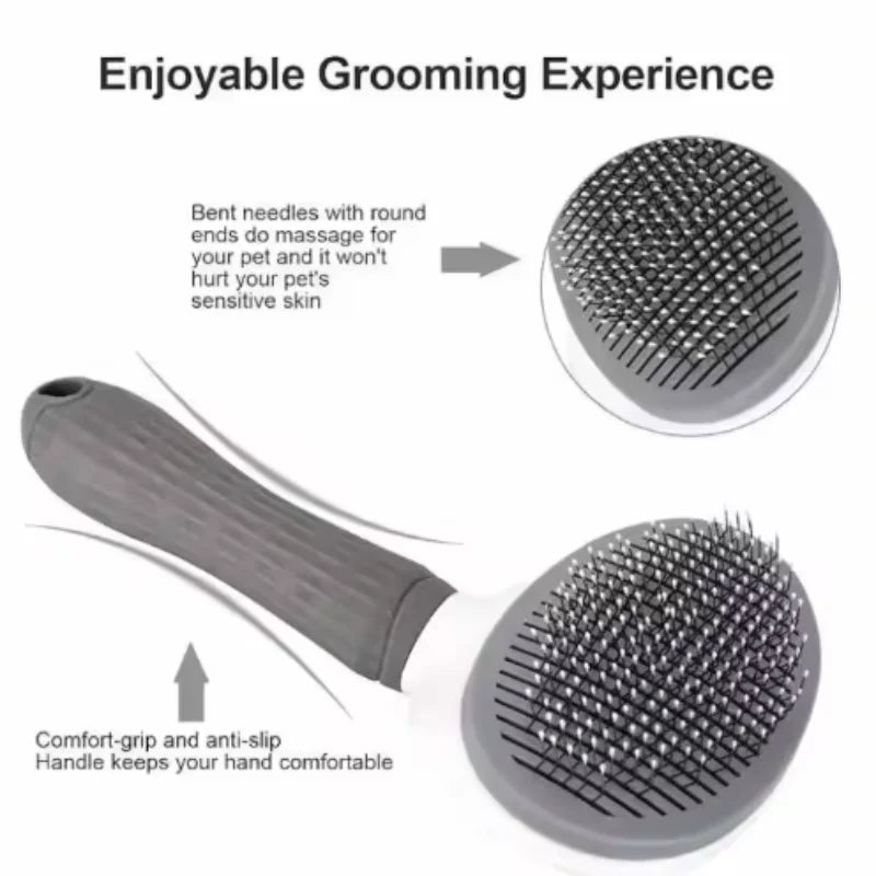 Self-Cleaning Slicker Brush