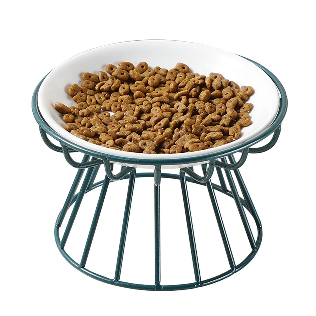 Raised Ceramic Cat Bowl