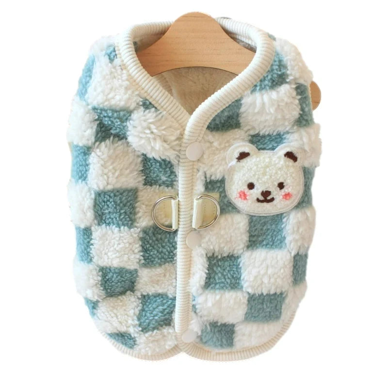 Plaid Plush-Lined Coat