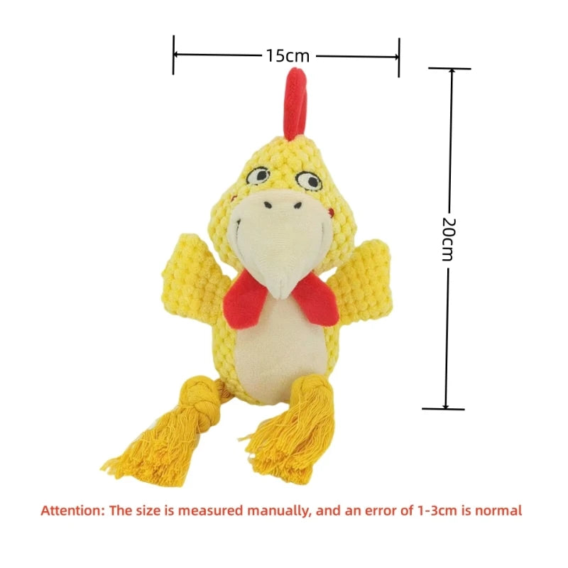 Squeaky Plush Bone Toy
