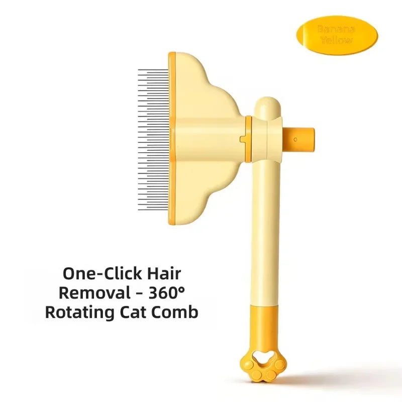 One-Button Self-Cleaning Comb