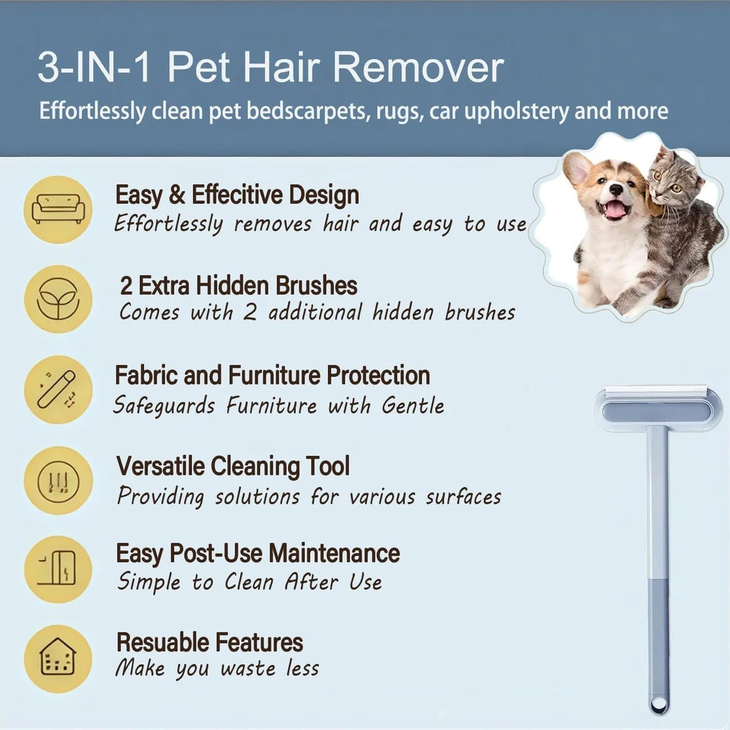 4-in-1 Pet Hair Removal Tool