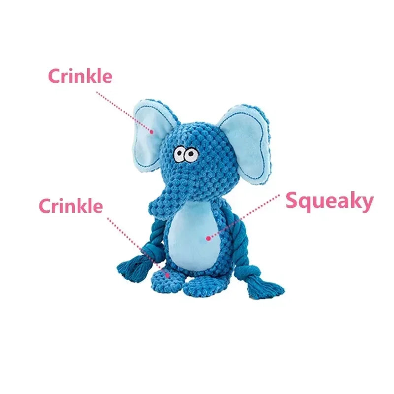 Squeaky Plush Bone Toy