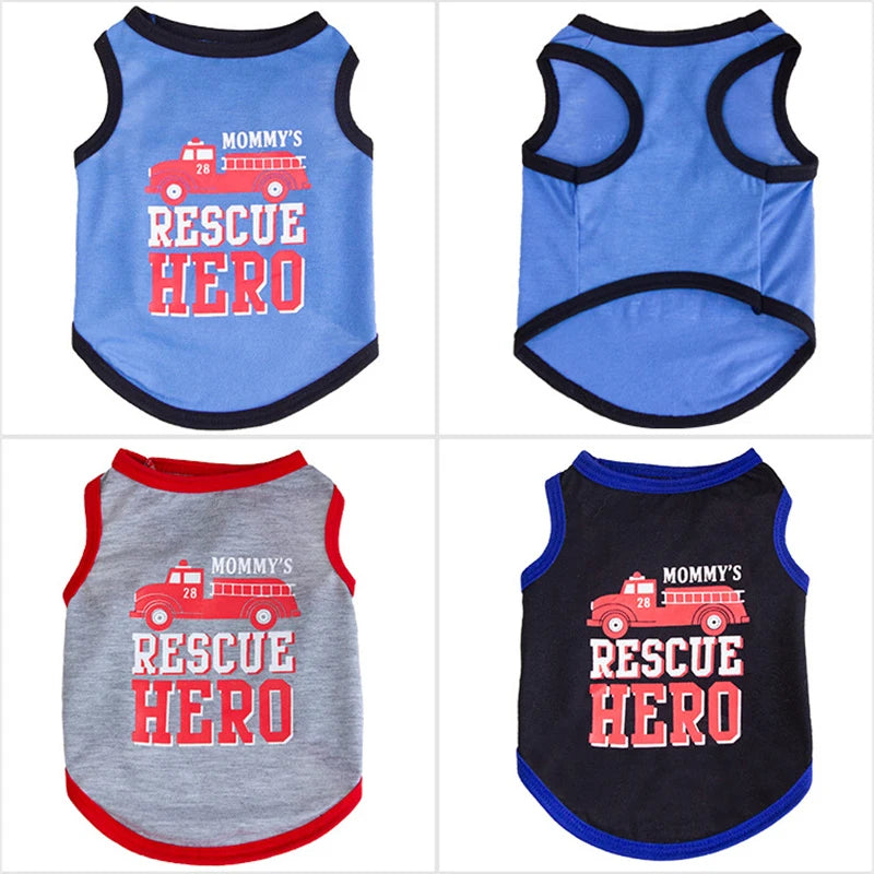 Cotton Slogan Dog Vest Tee