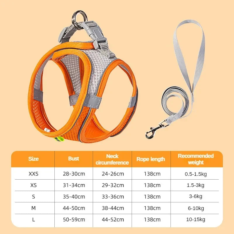 Breathable Vest Harness for Small Pets