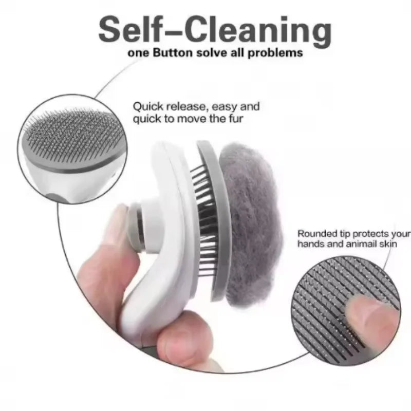 Self-Cleaning Slicker Brush