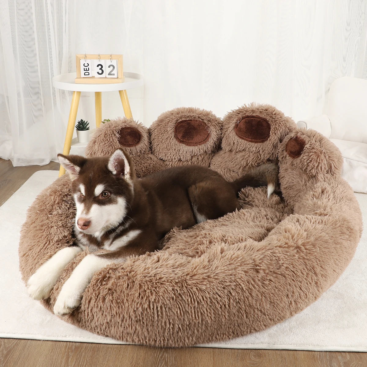 Fluffy Winter Basket Bed