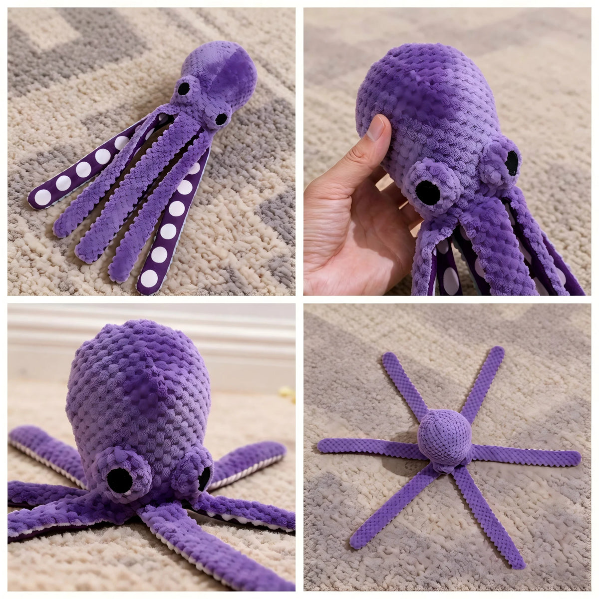 Soft Squeaky Octopus Plush