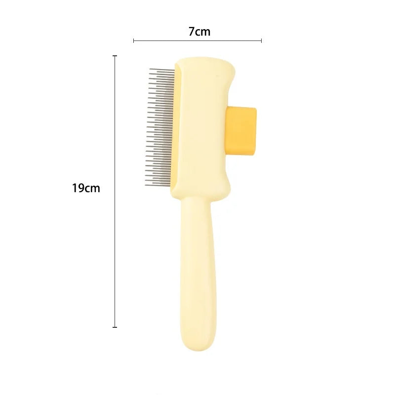 One-Button Self-Cleaning Comb