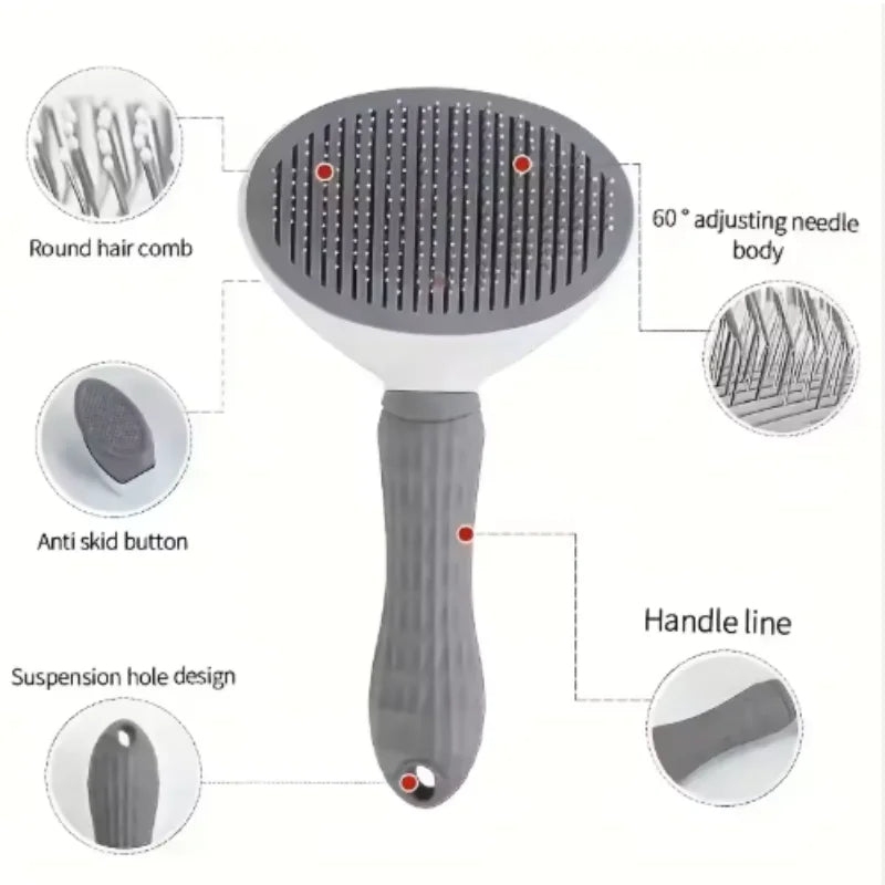 Self-Cleaning Slicker Brush