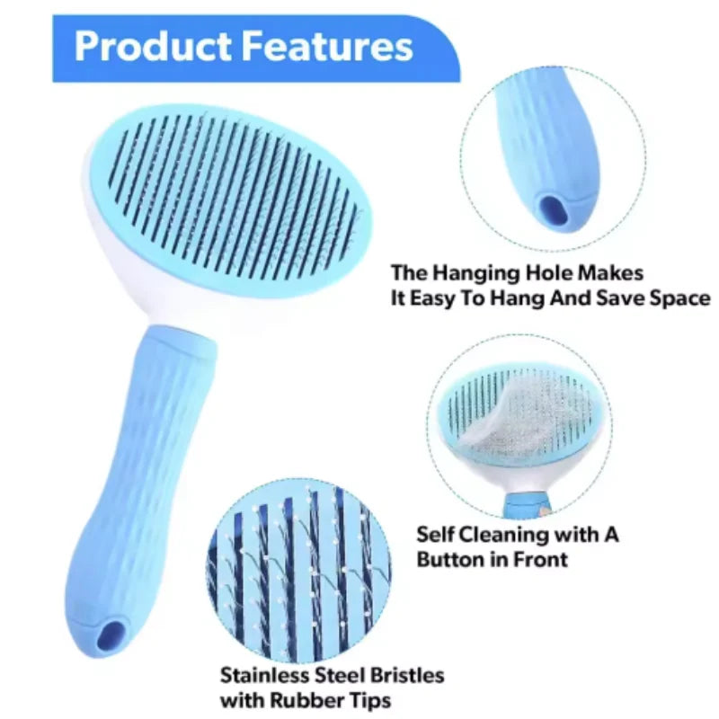 Self-Cleaning Slicker Brush
