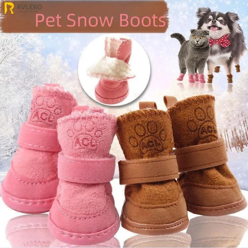 Fleece-Lined Snow Boots (Set of 4)