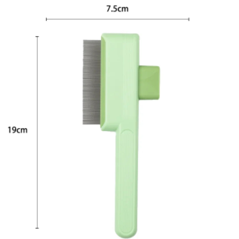 One-Button Self-Cleaning Comb
