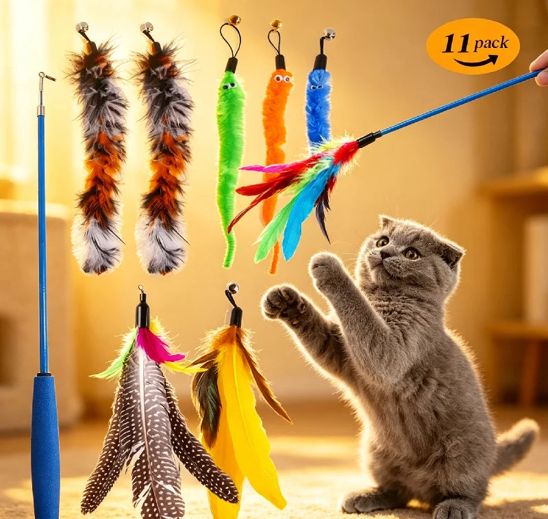 Retractable Feather Wand (11 Pieces)