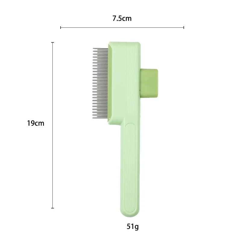 One-Button Self-Cleaning Comb