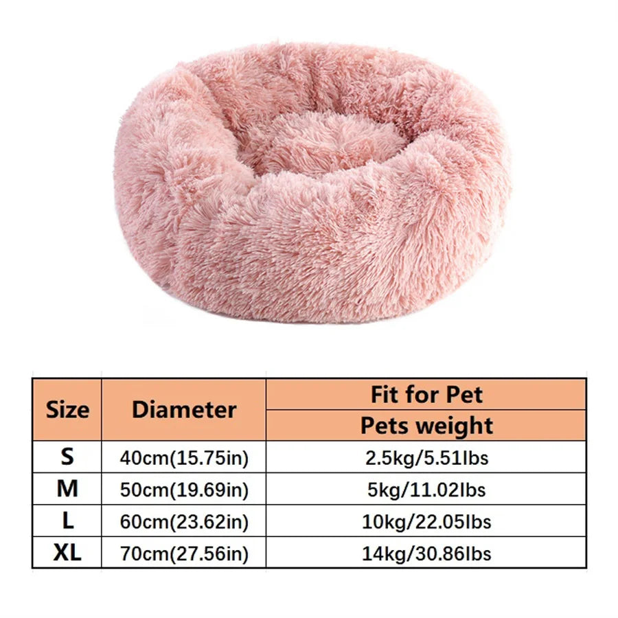 Faux Fur Calming Donut Bed