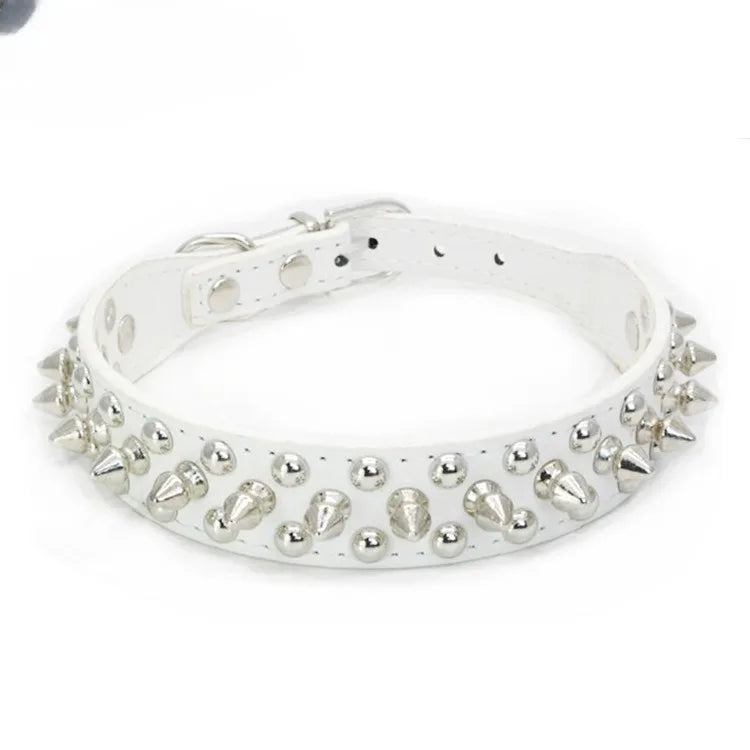 Studded Faux Leather Collar