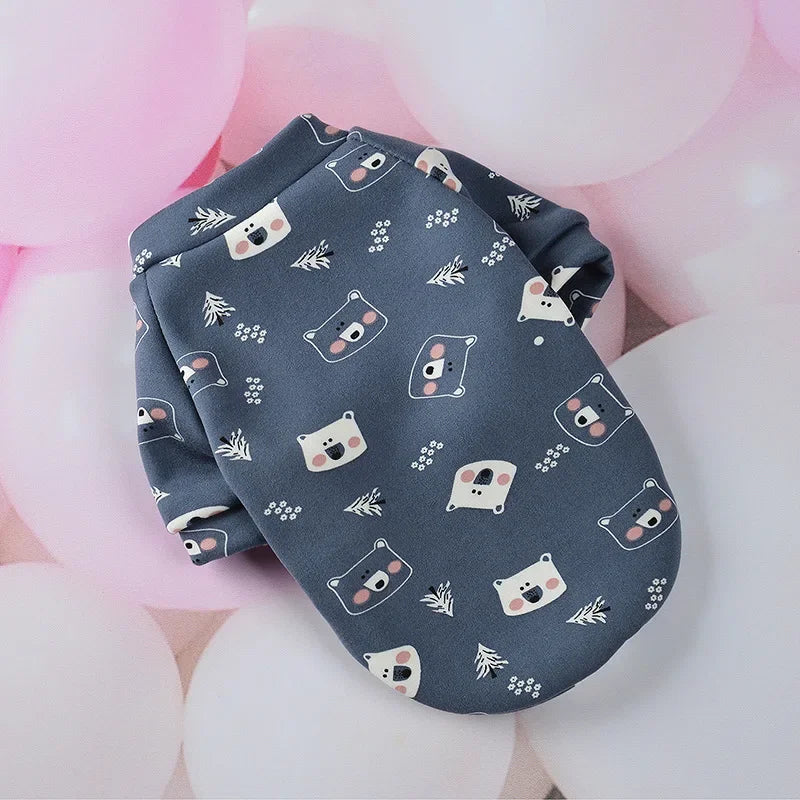 Printed Fleece Dog Sweatshirt