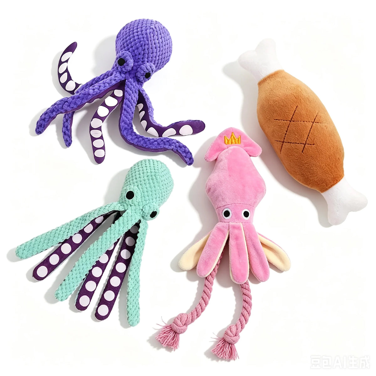 Soft Squeaky Octopus Plush