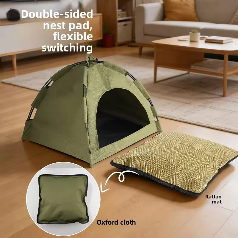 Foldable Semi-Enclosed Cat House