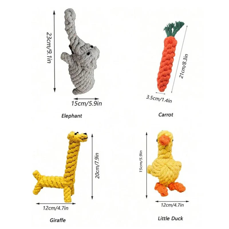Hand-Woven Rope Knot Toy