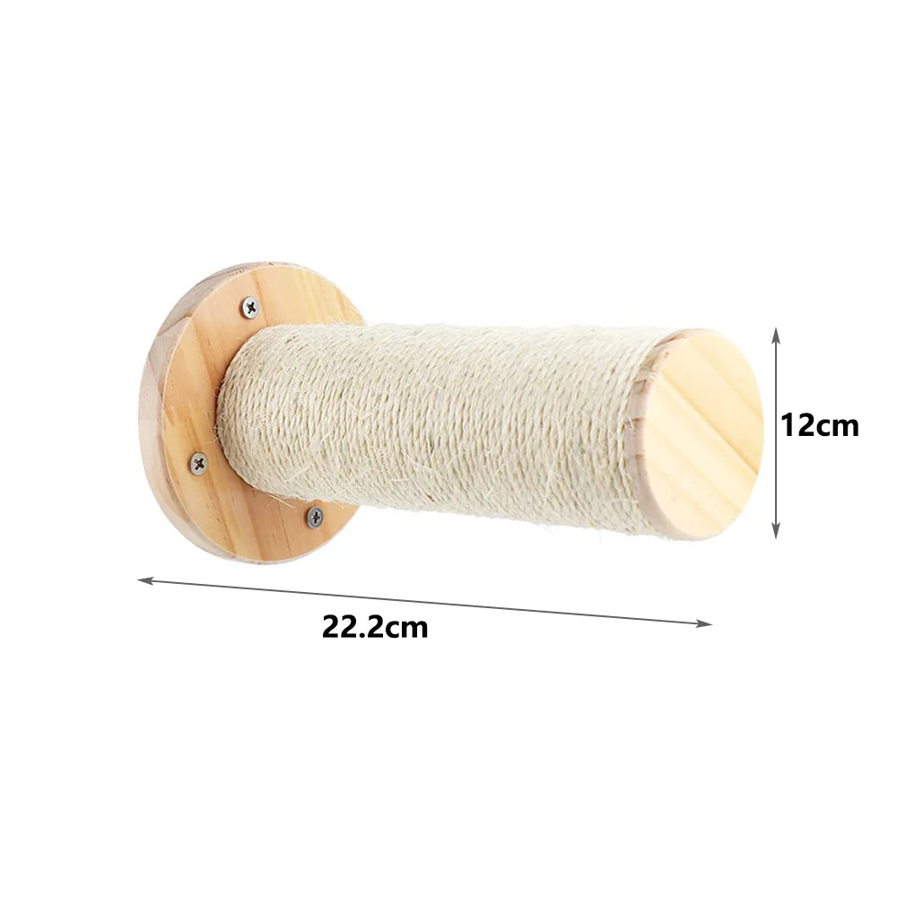 Wall-Mounted Wooden Cat Climbing Set