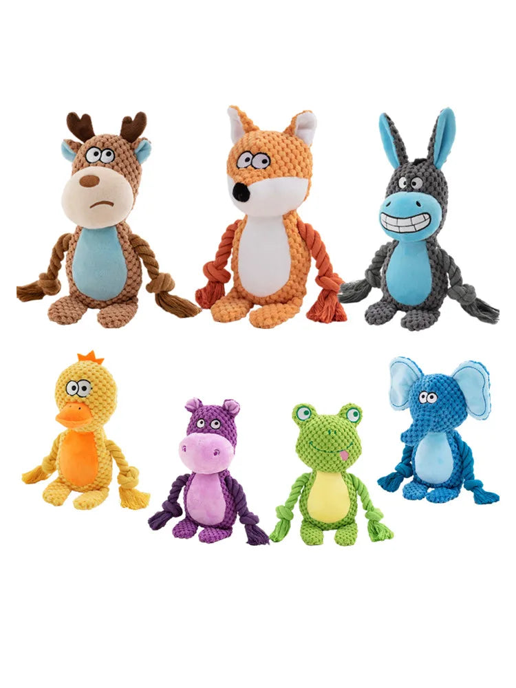 Squeaky Plush Bone Toy