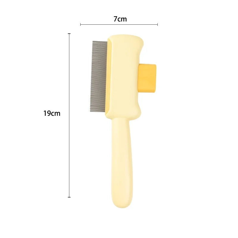 One-Button Self-Cleaning Comb