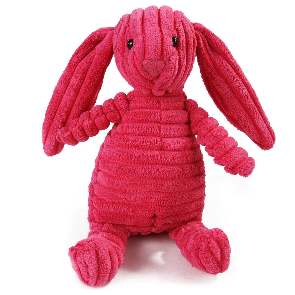 Corduroy Squeaky Animal Plush