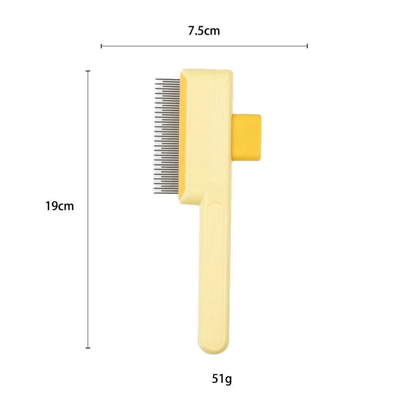 One-Button Self-Cleaning Comb