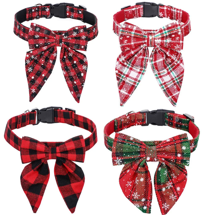 Tartan Bow Dog Collar