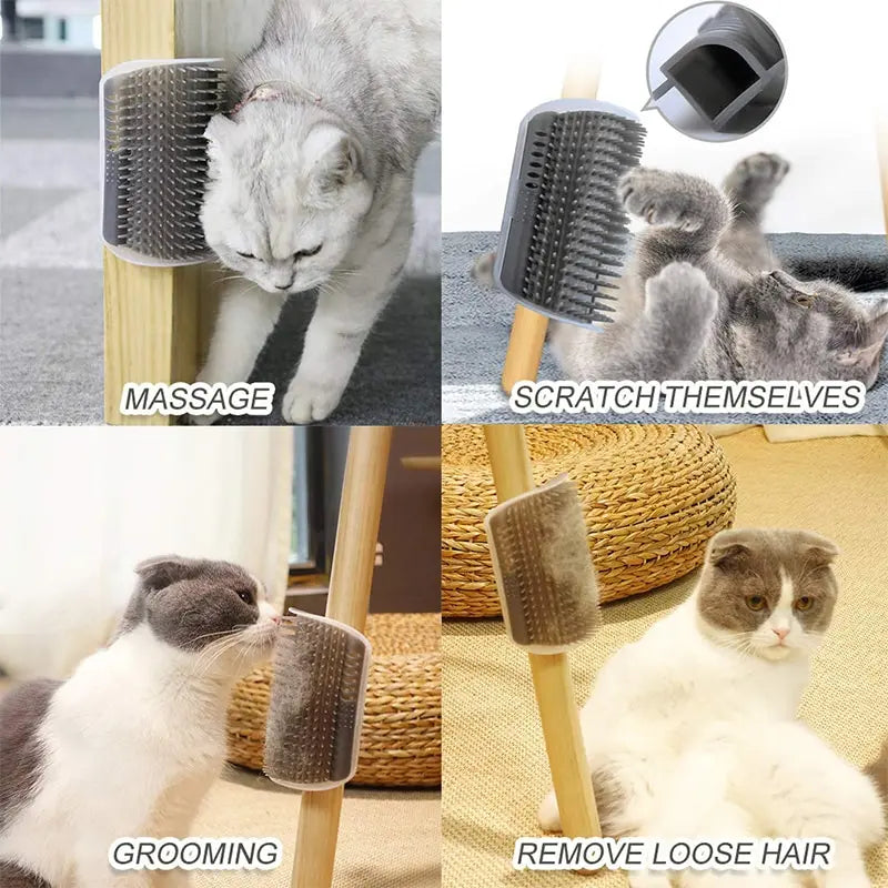 Corner Self-Groomer for Cats