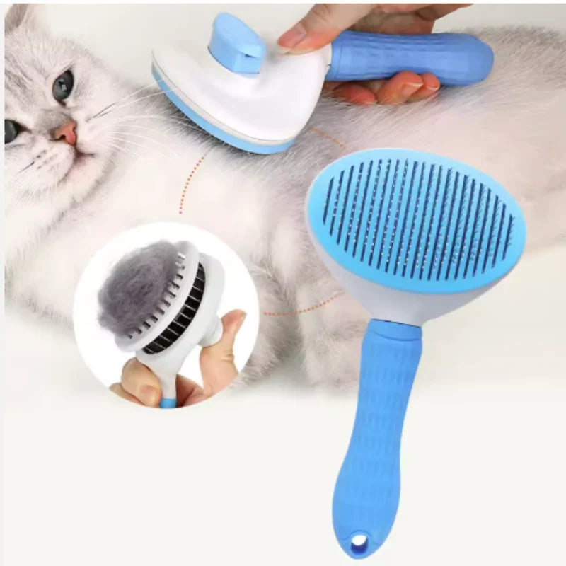Self-Cleaning Slicker Brush