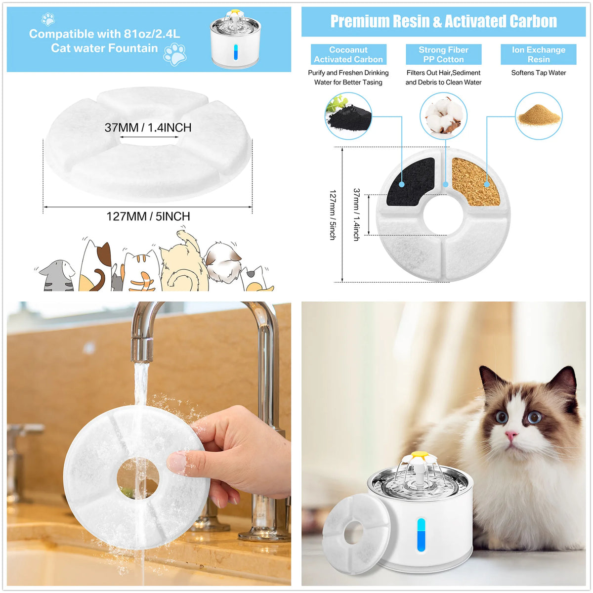 Replacement Fountain Filters (8 or 12)