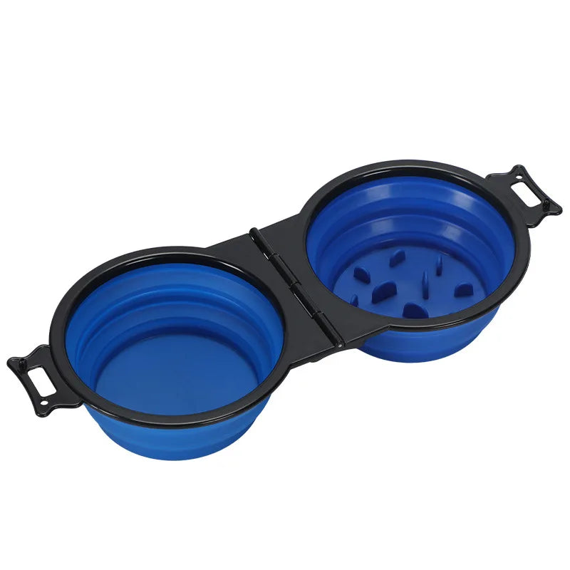 Foldable Double Travel Bowl