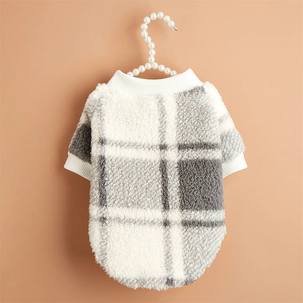 Plaid Wool-Blend Dog Jumper