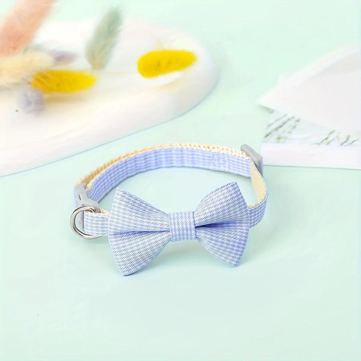 Plaid Bow-Tie Cat Collar