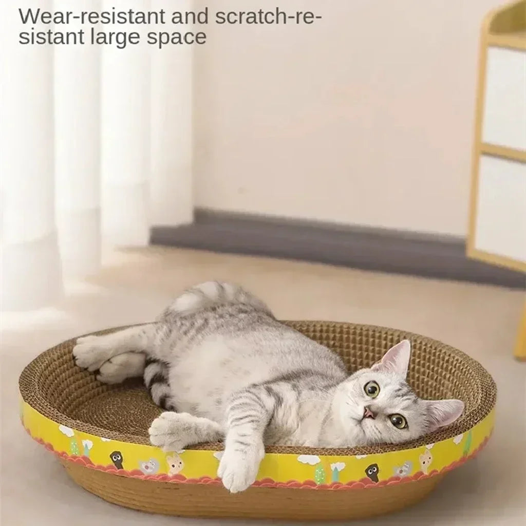 Oval Cardboard Scratcher Lounger