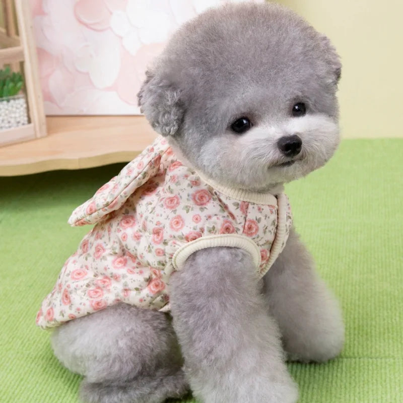 Floral Fleece Overalls