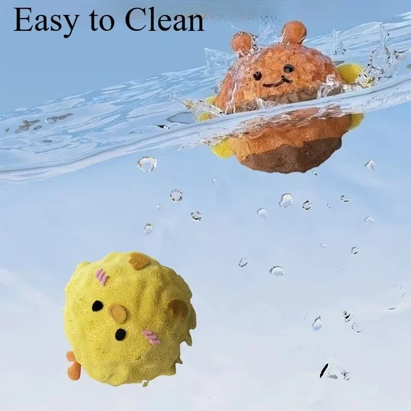 Plush-Covered Spiky Squeaky Ball