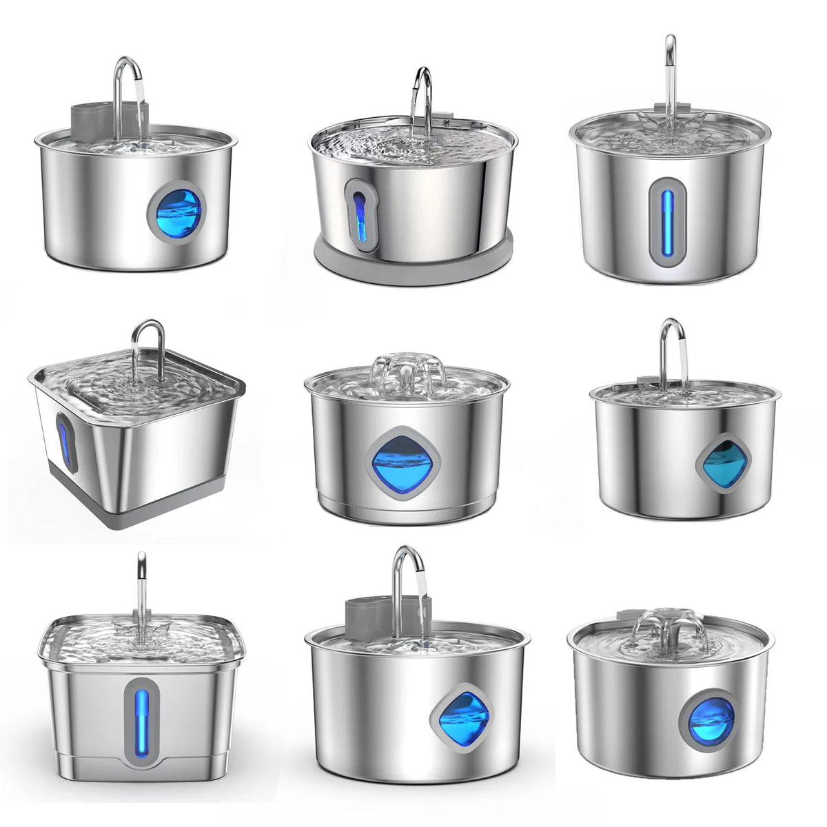 Large Stainless Fountain (2.2L–4L)
