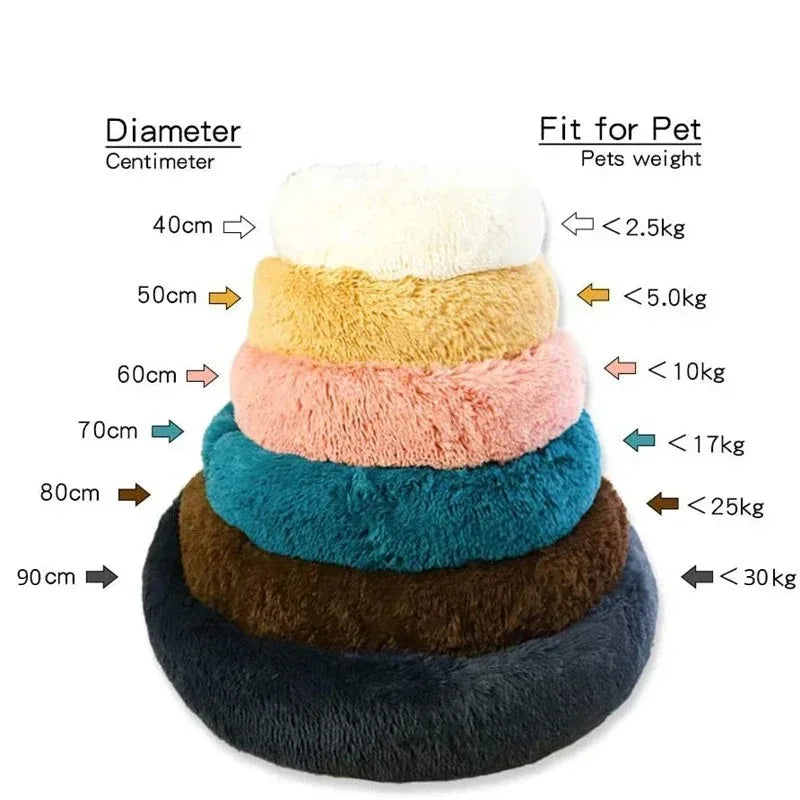 Round Plush Basket Bed