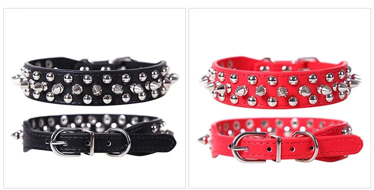 Studded Faux Leather Collar