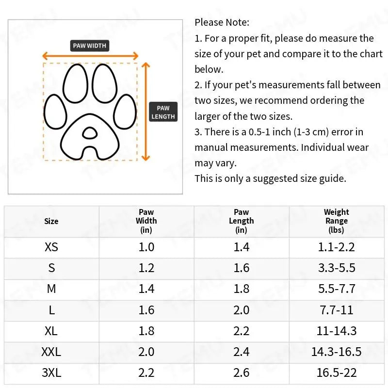 Water-Resistant Paw Boots (Set of 4)