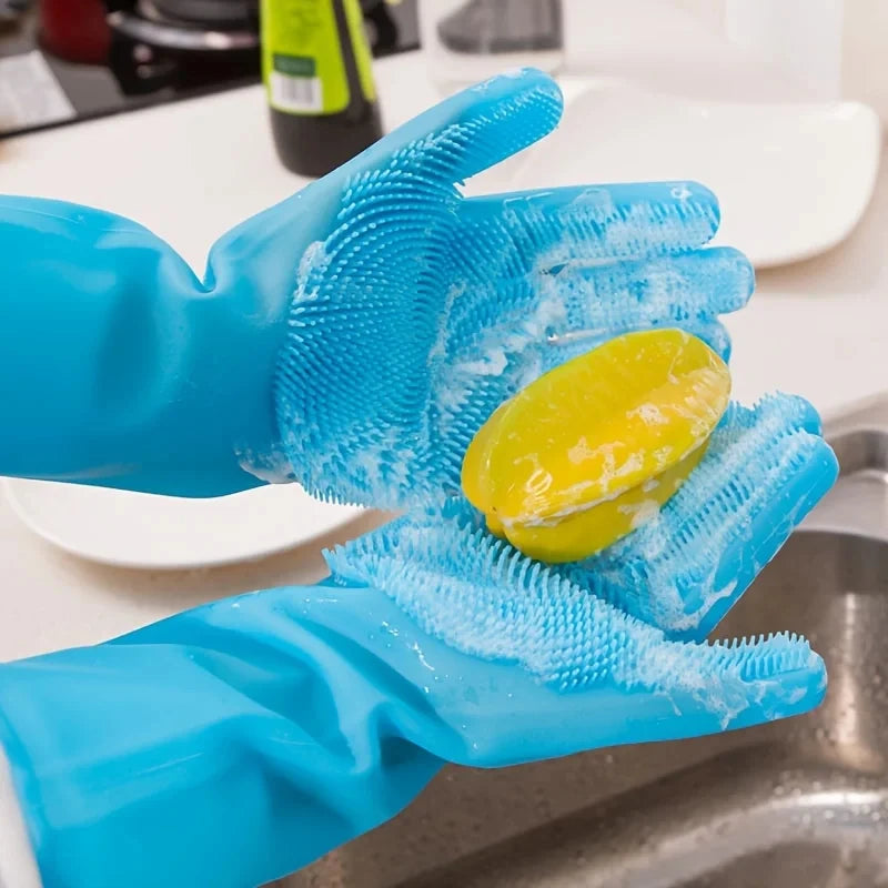 Silicone Bath Scrubber Gloves