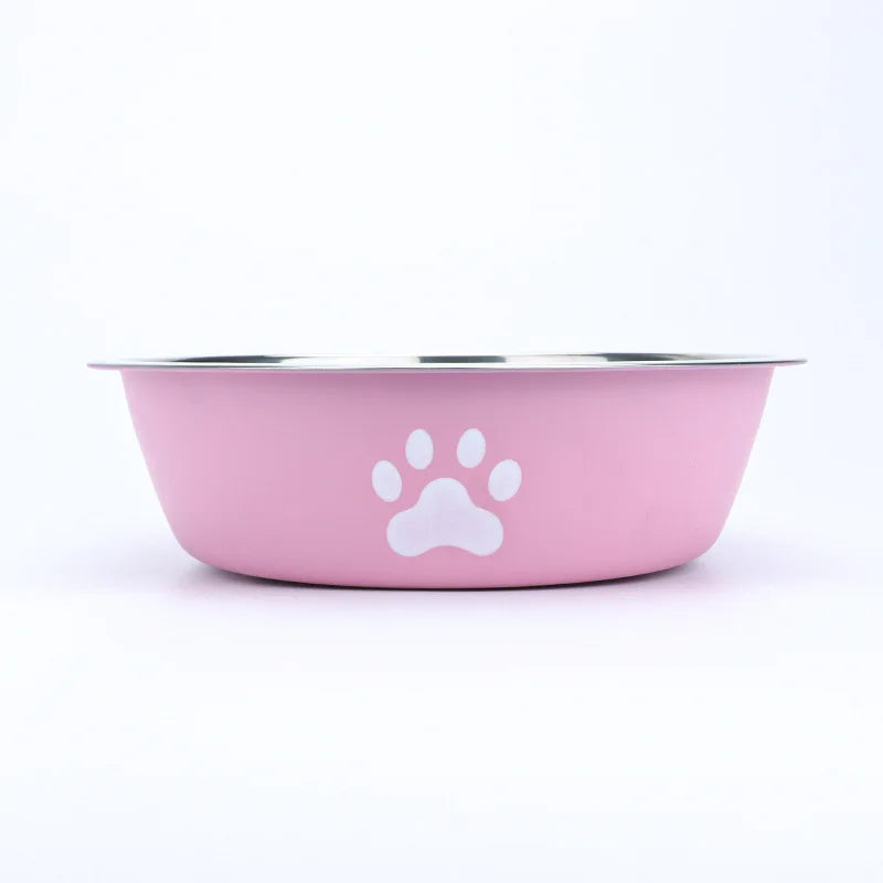 Non-Slip Stainless Paw Print Bowl