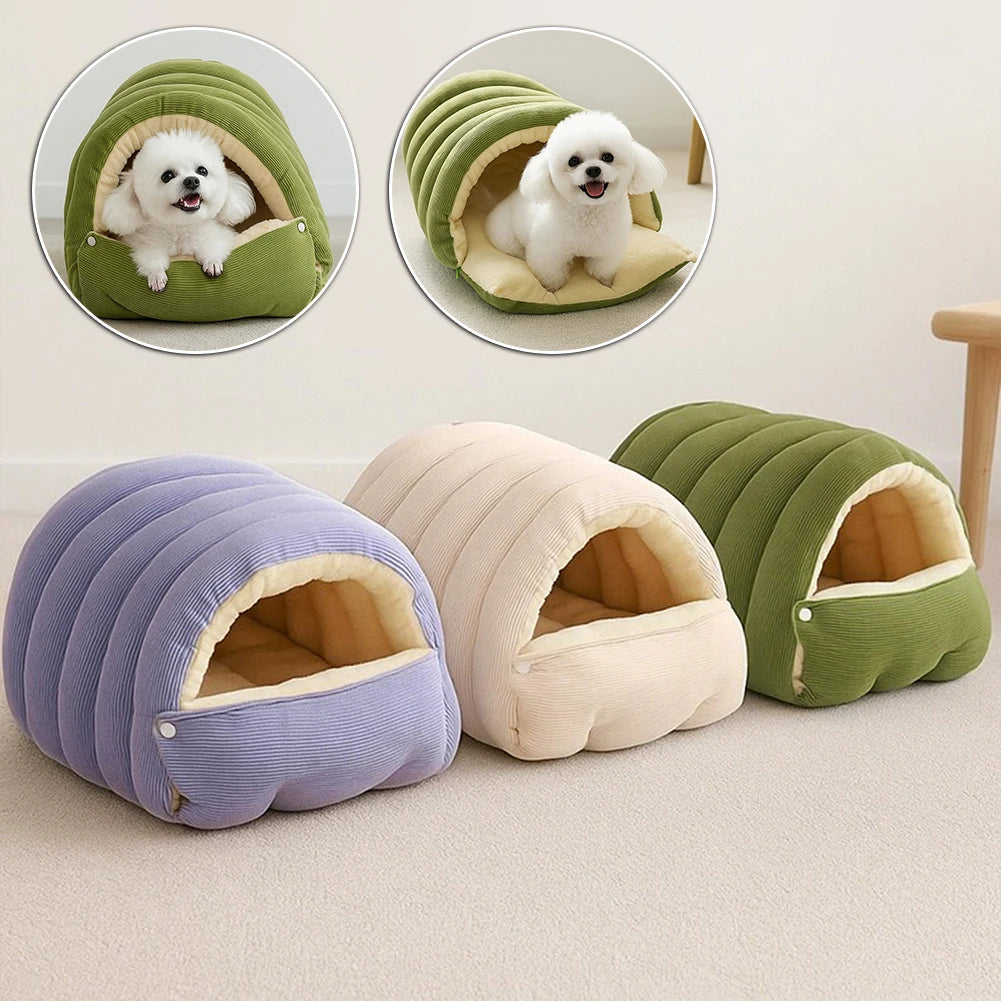 Winter Plush Cat House