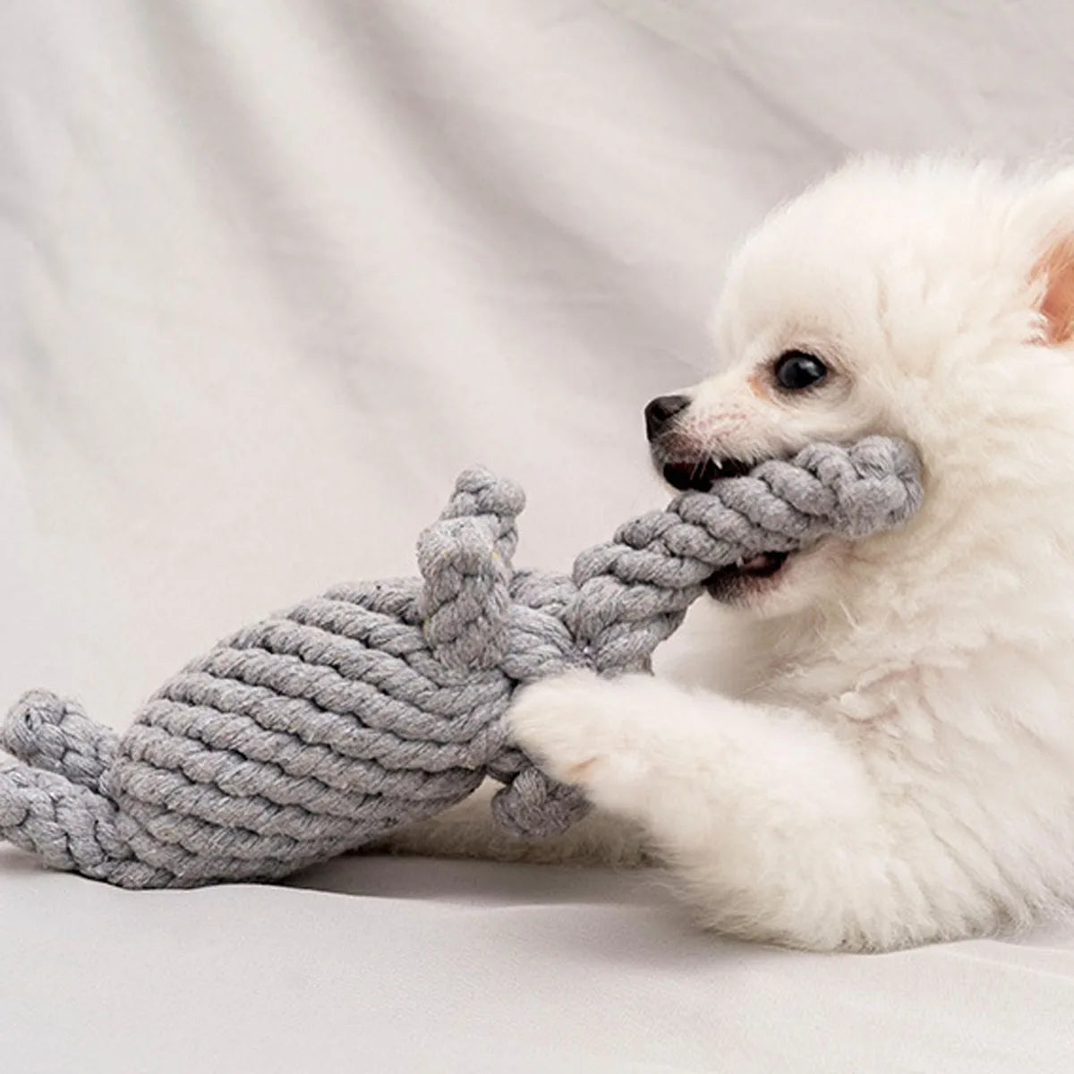 Hand-Woven Rope Knot Toy