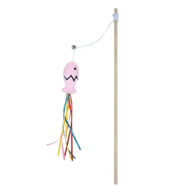 Wooden Teaser Wand with Elastic