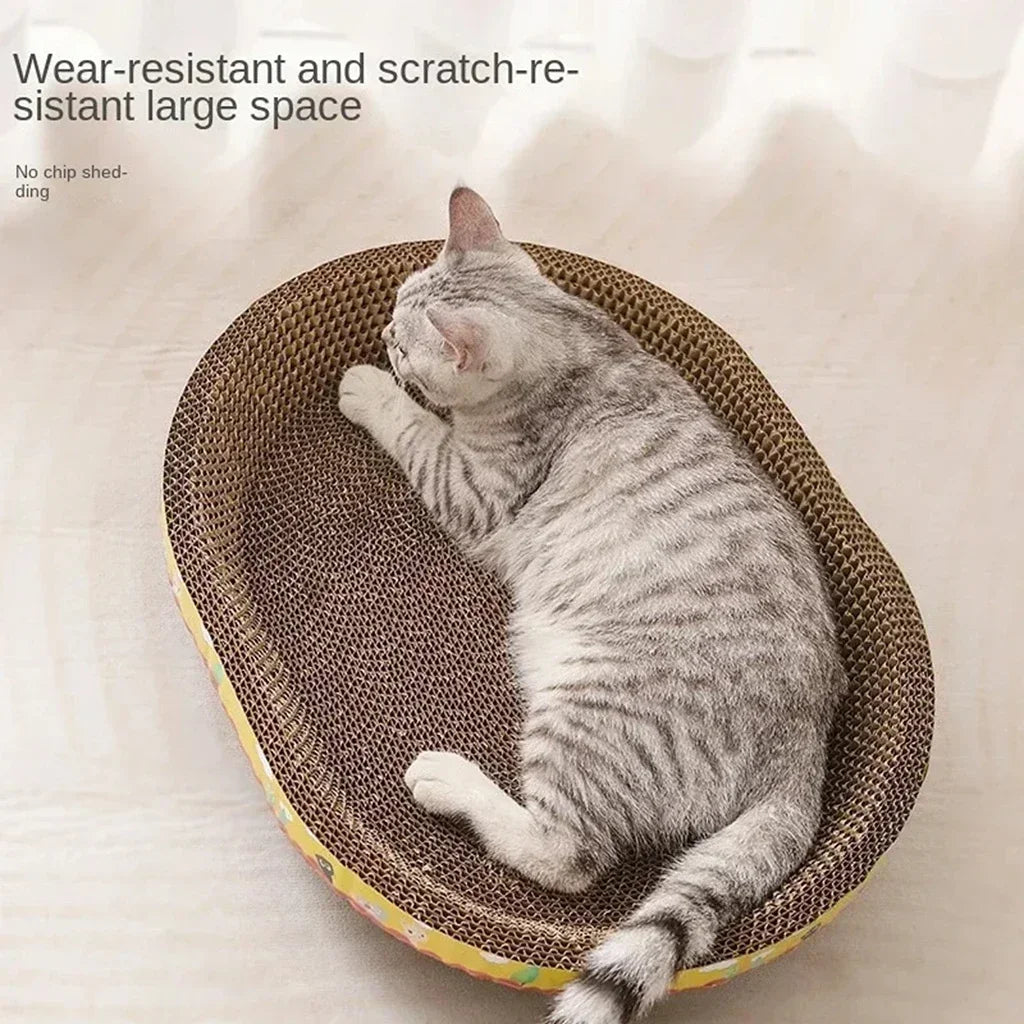 Oval Cardboard Scratcher Lounger